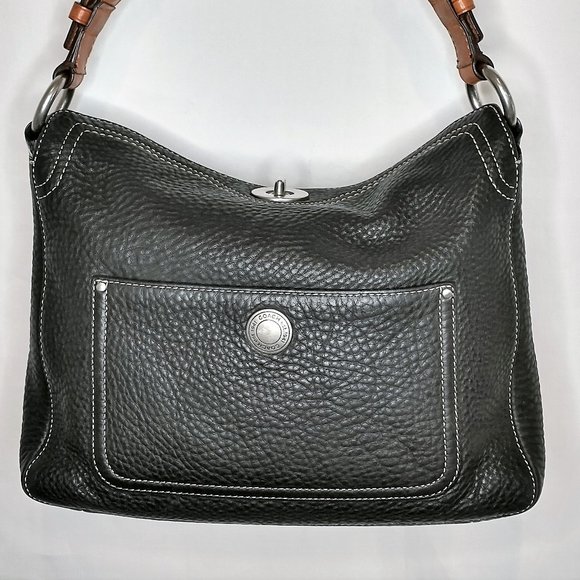 Coach Handbags - Coach Chelsea Black Pebbled Leather Bag 10131